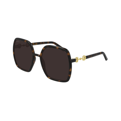 NEW GUCCI orders HORSEBIT GG0890S 005 BLACK / YELLOW OVERSIZED SUNGLASSES